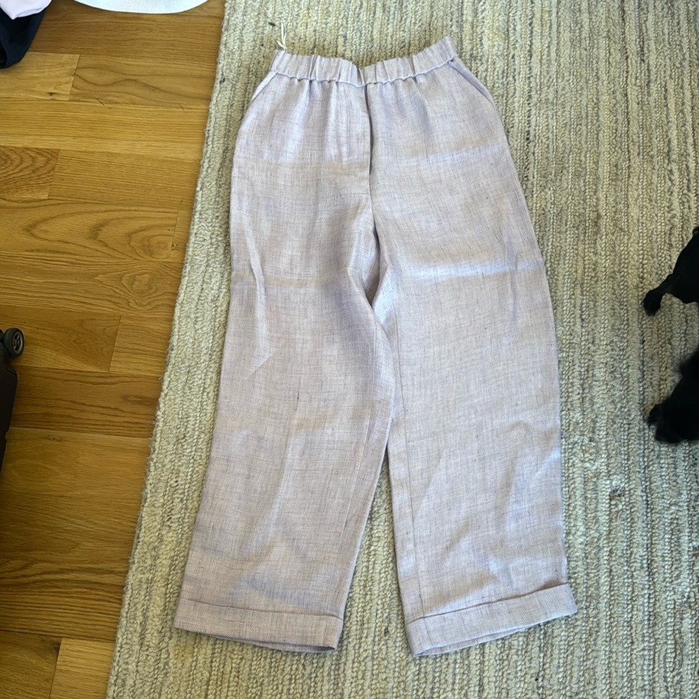 Peserico light purple linen pants